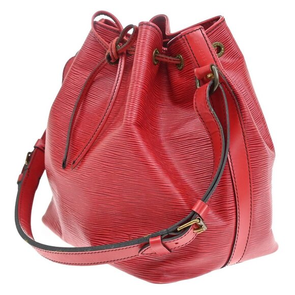 LOUIS VUITTON Petit Noe Drawstring Shoulder Bag Epi Leather Red - Picture 2 of 5